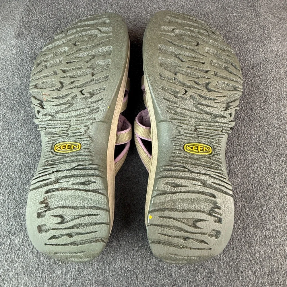 Keen Bali Strap Sandals Womens 8 Khaki/Lavender Waterproof Slide Shoes